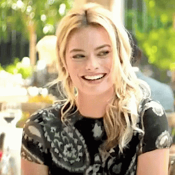 Margot Robbie Demure Laughs GIF