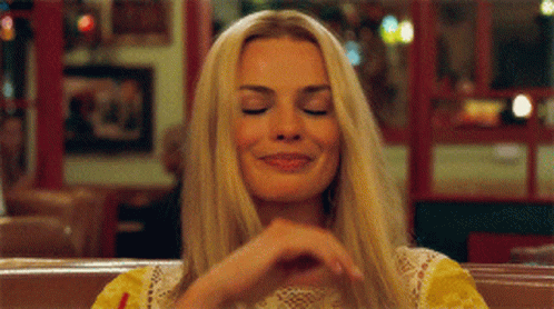Margot Robbie Massaging Back Neck GIF