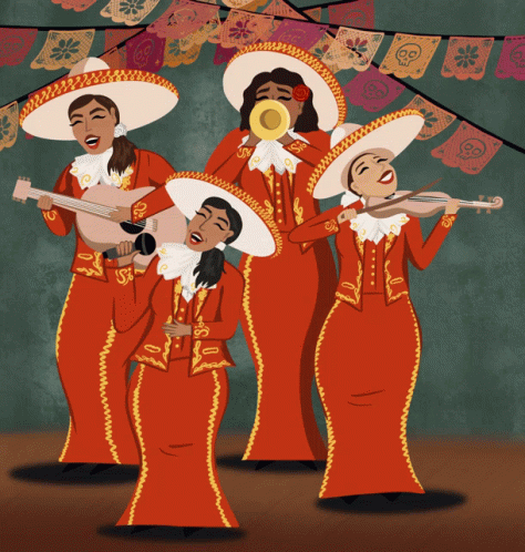 Mariachi Singers Playing Instruments