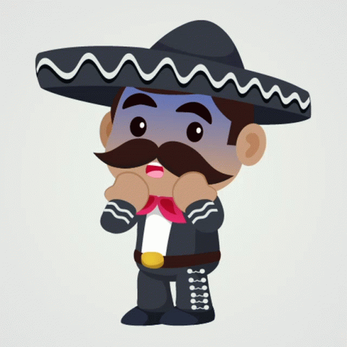 Mariachi with Sombrero and Mustache
