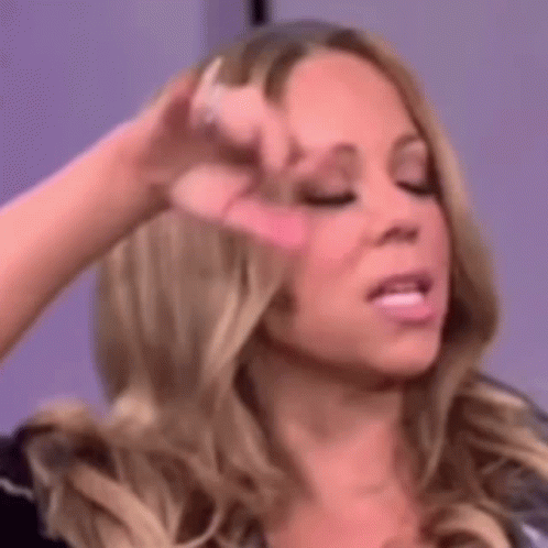 Mariah Carey Fainting Hand Motion GIF