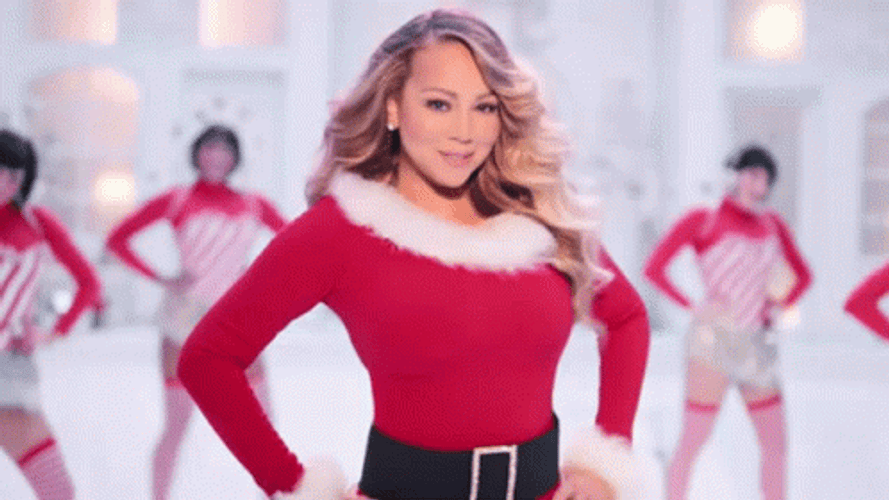 Mariah Carey Christmas Suit Dance GIF