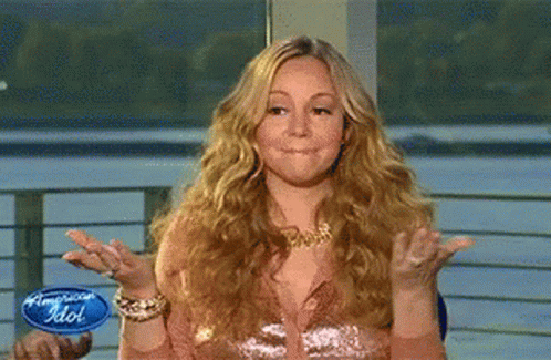 Mariah Carey Opps Shrug GIF