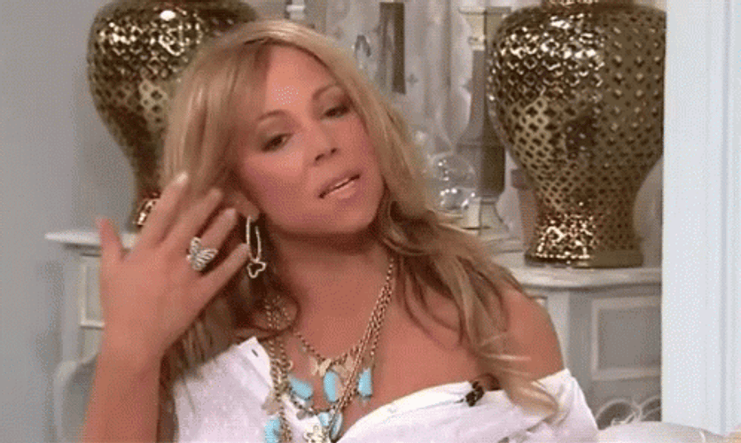 Mariah Carey Waving Her Hair Off GIF