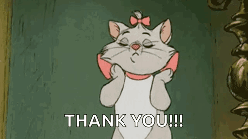 Marie From Aristocats Covering Face Saying Thank You GIF