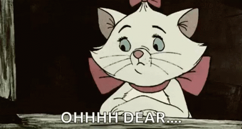 Marie From The Aristocats Is Looking Out Of A Window And Says Ohhhh Dear . GIF