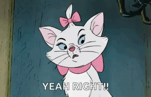 Marie From The Aristocats With Pink Bow Saying Yeah Right
