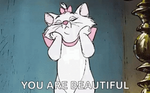 Marie the Aristocat Funny Face Eyes Closed Pink Bow