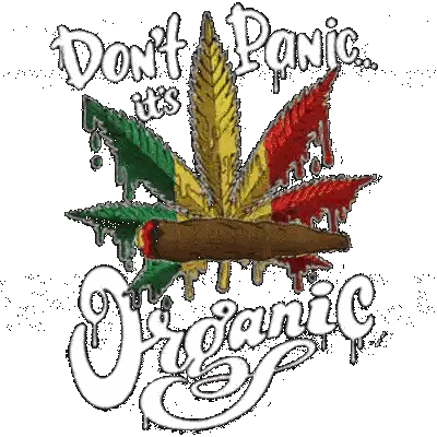 Marijuana Leaf With Cigarette Do Not Panic