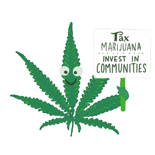 Marijuana Plant Holding Tax Sign