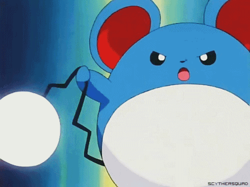 Marill Spinning Wrecking Ball Pokemon GIF
