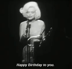 Marilyn Monroe Happy Birthday To You GIF