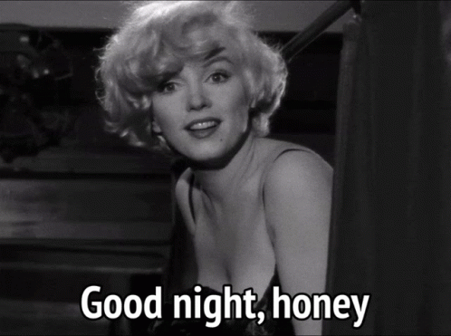 Marilyn Monroe Saying Goodnight GIF