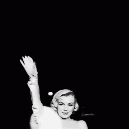 Marilyn Monroe Waving In Front Of The Camera GIF