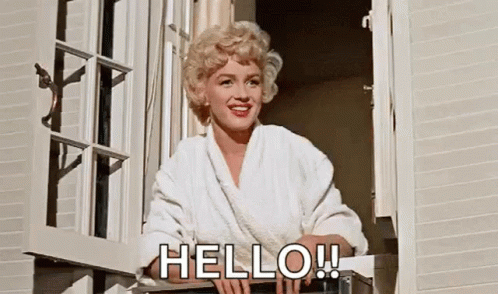 Marilyn Monroe Waving Saying Hello GIF