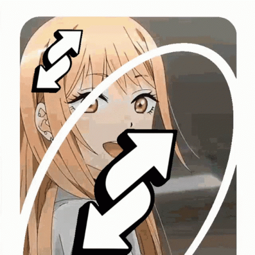 Marin Kitagawa Inside Uno Reverse Card GIF