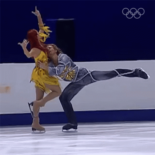 Marina Anissina And Gwendal Ice Skating  GIF
