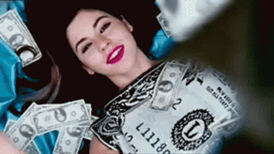 Marina In Bed Of Money GIF