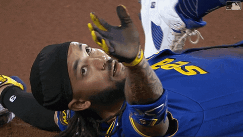 Mariners J.p. Crawford Lay On The Ground GIF