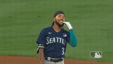 Mariners J.p. Crawford Show His Teeth GIF