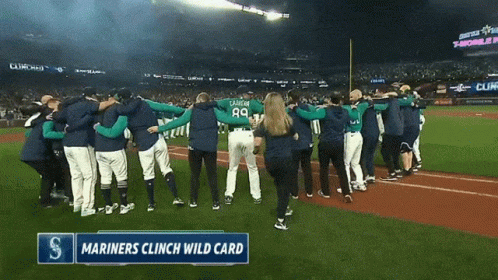 Mariners Win Clinched Teammates Ceebrating GIF