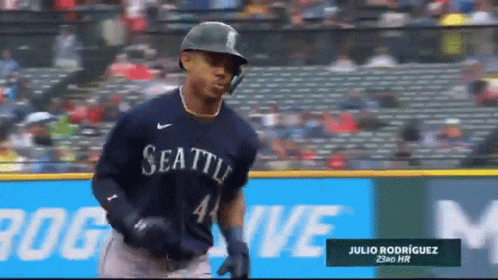 Mariners Win Julio Rodriguez Celebrating GIF