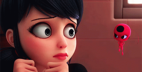 Marinette And Tikki Talking Then Laughing GIF