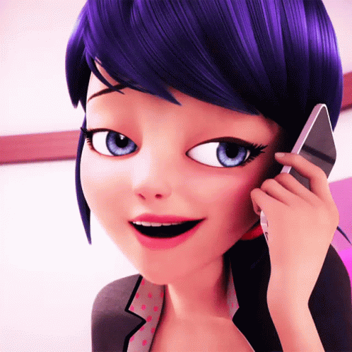 Marinette Cute Smirk Talking On Phone GIF