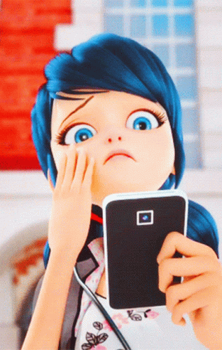 Marinette, Hysterical While Phone Gazing GIF