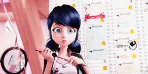 Marinette Thinking Cute Wink GIF