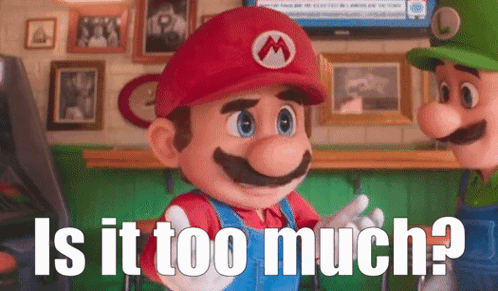 Mario and Luigi Is It Too Much