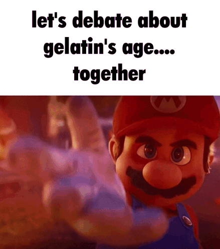 Mario And Luigi Lets Debate About Gelatins Age GIF
