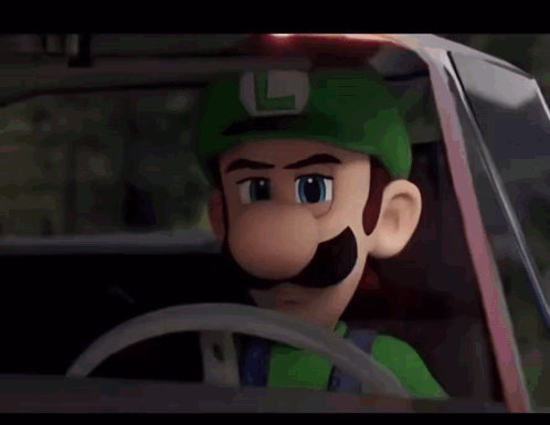 Mario And Luigi Standing Together Looking At Camera GIF
