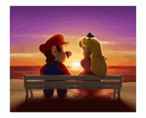 Mario And Peach True Love GIF