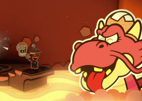 Mario and Red Dragon Paper Cut Outs