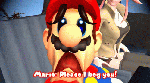 Mario Begging GIF