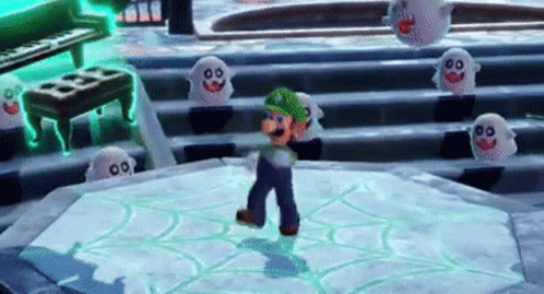 Super Mario Character Luigi Dancing GIF