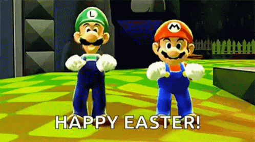 Happy Easter Mario Luigi Dancing GIF