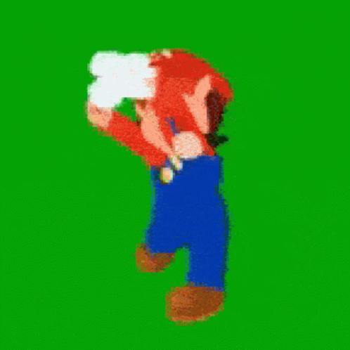 Mario Default Dancing In Green Screen GIF