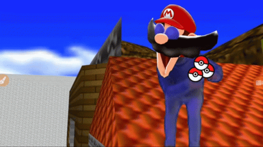 Mario Dancing Hitting Balls Face Swap GIF