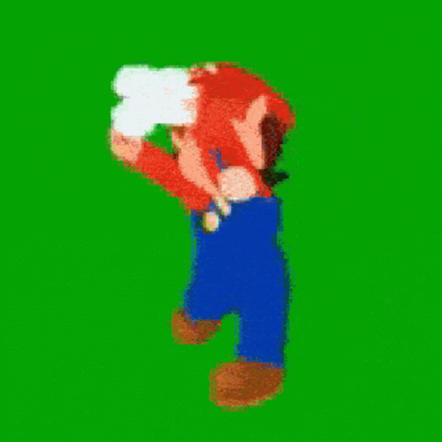 Mario Default Dancing In Green Screen GIF