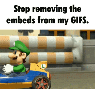 Mario Driving Car Stop Removing Embeds GIF