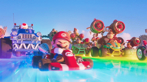 Mario Driving Red Go Kart