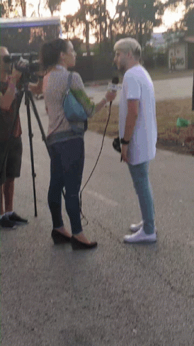 Mario Eddie Interview Outdoor GIF