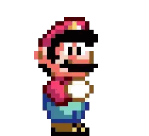 Mario Holding Knife Pixel Art