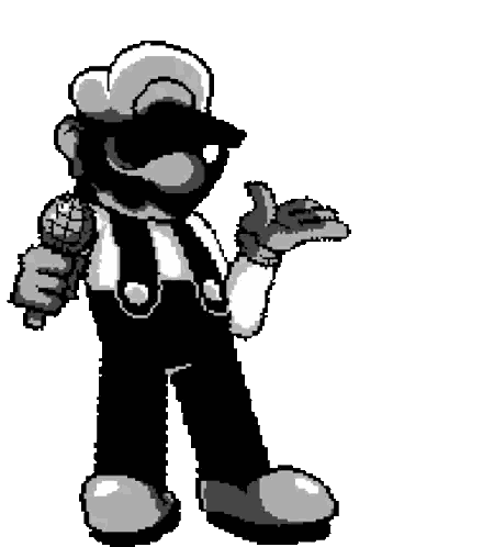 Mario Holding Microphone