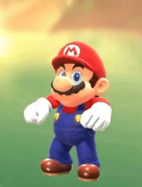 Mario In Overalls And Red Hat With M GIF
