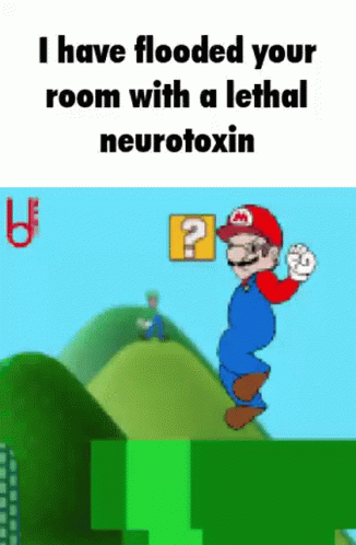 Mario Jumping on Hill With Question Mark
