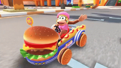 Mario Kart Dixie Kong Waiving GIF