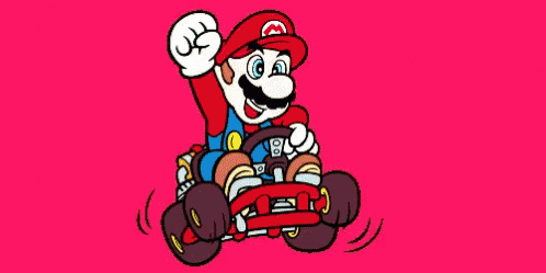 Mario Kart Leaping Lets Go GIF